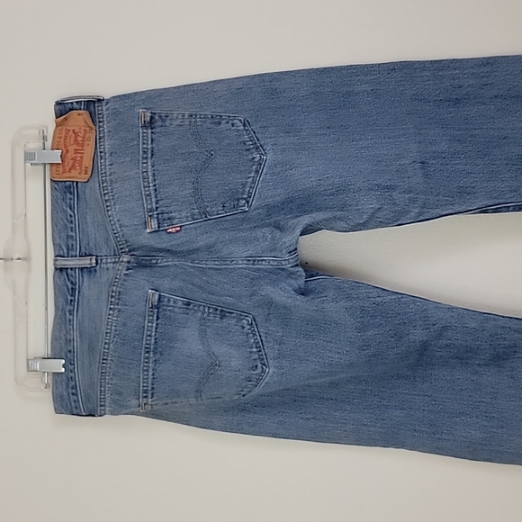 Levi's 501 Button Fly Faded & Distressed Raw Hem Blue Jeans 33 X 29 - Picture 4 of 12
